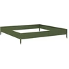 Image de vidaXL Lit surélevé vert olive 100x100x18,5 cm Acier
