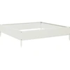 Image de vidaXL Lit surélevé blanc 100x100x26 cm acier