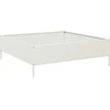 Image de vidaXL Lit surélevé blanc 100x100x33,5 cm acier