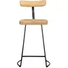 Image de vidaXL Tabouret de bar 2 pcs. 49x43x88 cm Bois massif de manguier