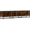 Image de vidaXL Armoire TV chêne fumé 180x35x41 cm Bois composite