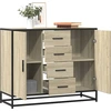 Image de vidaXL Sideboard chêne Sonoma 92x35x76 cm bois composite