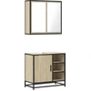 Image de vidaXL Ensemble de meubles de salle de bain 2 pièces en bois composite chêne Sonoma