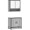 Image de vidaXL Ensemble de meubles de salle de bain 2 pièces Gris Sonoma Bois composite