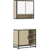 Image de vidaXL Ensemble de meubles de salle de bain 2 pièces en bois composite chêne Sonoma