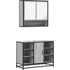 Image de vidaXL Ensemble de meubles de salle de bain 2 pièces Gris Sonoma Bois composite