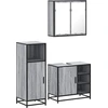 Image de vidaXL Ensemble de meubles de salle de bain 3 pièces Gris Sonoma Bois composite