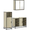 Image de vidaXL Ensemble de meubles de salle de bain 3 pièces en bois composite chêne Sonoma