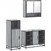 Image de vidaXL Ensemble de meubles de salle de bain 3 pièces Gris Sonoma Bois composite
