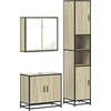 Image de vidaXL Ensemble de meubles de salle de bain 3 pièces en bois composite chêne Sonoma
