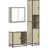 Image de vidaXL Ensemble de meubles de salle de bain 3 pièces en bois composite chêne Sonoma