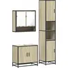 Image de vidaXL Ensemble de meubles de salle de bain 3 pièces en bois composite chêne Sonoma