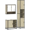 Image de vidaXL Ensemble de meubles de salle de bain 3 pièces en bois composite chêne Sonoma