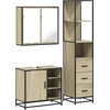 Image de vidaXL Ensemble de meubles de salle de bain 3 pièces en bois composite chêne Sonoma
