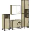 Image de vidaXL Ensemble de meubles de salle de bain 4 pièces en bois composite chêne Sonoma
