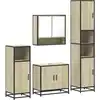 Image de vidaXL Ensemble de meubles de salle de bain 4 pièces en bois composite chêne Sonoma