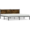 Image de vidaXL Lit métallique sans matelas chêne fumé 200x200 cm