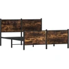 Image de vidaXL Lit métallique sans matelas chêne fumé 140x190 cm