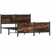 Image de vidaXL Lit métallique sans matelas chêne fumé 160x200 cm