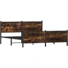 Image de vidaXL Lit métallique sans matelas chêne fumé 180x200 cm
