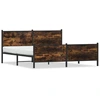 Image de vidaXL Lit métallique sans matelas chêne fumé 193x203 cm