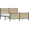 Image de vidaXL Lit métallique sans matelas Chêne Sonoma 150x200 cm