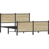 Image de vidaXL Lit métallique sans matelas Chêne Sonoma 160x200 cm