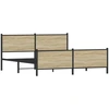 Image de vidaXL Lit métallique sans matelas Chêne Sonoma 180x200 cm