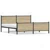 Image de vidaXL Lit métallique sans matelas Chêne Sonoma 183x213 cm
