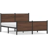 Image de vidaXL Lit métallique sans matelas brun imitation chêne 140x200 cm