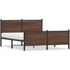 Image de vidaXL Lit métallique sans matelas brun imitation chêne 150x200 cm