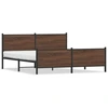 Image de vidaXL Lit métallique sans matelas brun aspect chêne 180x200 cm