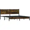 Image de vidaXL Lit métallique sans matelas chêne fumé 180x200 cm