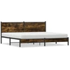 Image de vidaXL Lit métallique sans matelas chêne fumé 200x200 cm