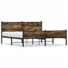 Image de vidaXL Lit métallique sans matelas chêne fumé 160x200 cm