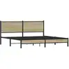 Image de vidaXL Lit métallique sans matelas Chêne Sonoma 180x200 cm