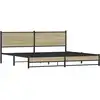 Image de vidaXL Lit métallique sans matelas Chêne Sonoma 193x203 cm