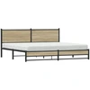 Image de vidaXL Lit métallique sans matelas Chêne Sonoma 200x200 cm