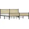 Image de vidaXL Lit métallique sans matelas Chêne Sonoma 200x200 cm