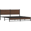 Image de vidaXL Lit métallique sans matelas brun aspect chêne 180x200 cm