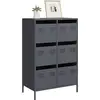 Image de vidaXL Highboard Anthracite 68x39x101,5 cm Acier