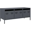 Image de vidaXL Armoire TV anthracite 101,5x39x43,5 cm Acier laminé à froid