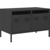 Image de vidaXL Armoire TV noire 68x39x43,5 cm Acier laminé à froid
