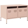 Image de vidaXL Armoire TV rose 68x39x43,5 cm Acier laminé à froid