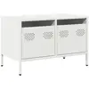 Image de vidaXL Armoire TV blanche 68x39x43,5 cm Acier laminé à froid