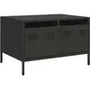 Image de vidaXL Armoire TV noire 68x50x43,5 cm Acier laminé à froid