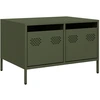 Image de vidaXL Armoire TV vert olive 68x50x43,5 cm Acier laminé à froid