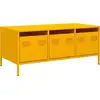 Image de vidaXL Table basse jaune moutarde 101,5x50x43,5 cm Acier laminé à froid
