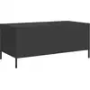 Image de vidaXL Table basse noire 101,5x50x43,5 cm Acier laminé à froid