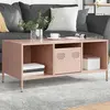Image de vidaXL Table basse rose 101,5x50x43,5 cm Acier laminé à froid